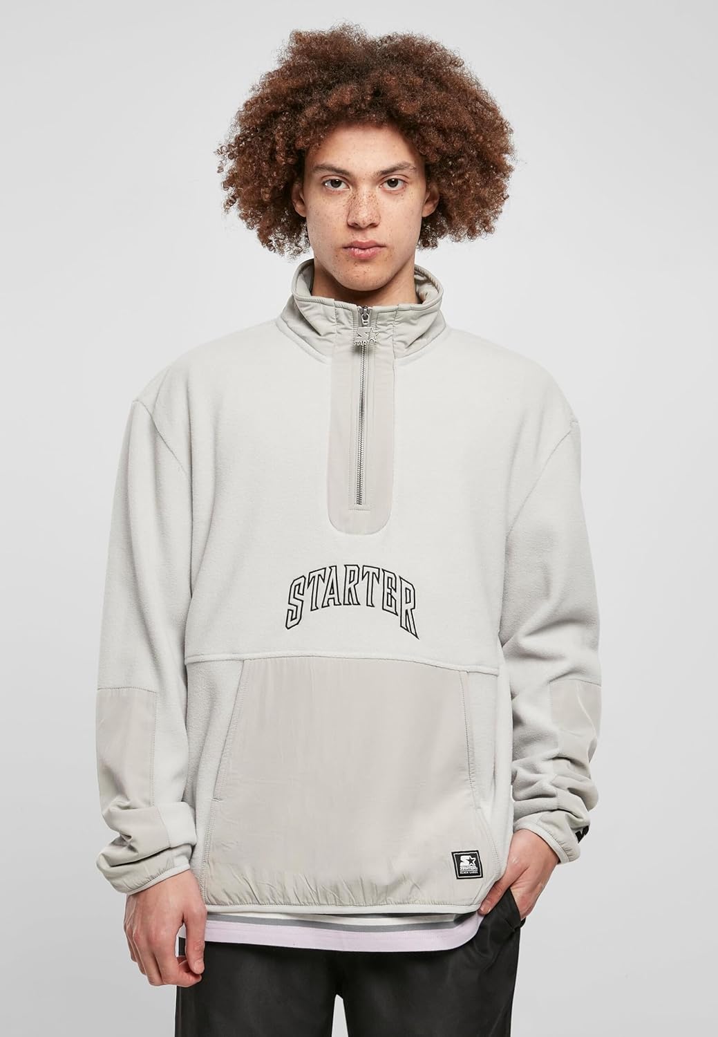 STARTER BLACK LABEL Herren Starter Thunder Polar Fleece Halfzip M Lightasphalt, M Lightasphalt