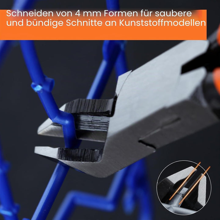 SPEEDWOX Modellbauzange Drahtschneider 45° Angusszange Drahtbündelschneider, Elektronische Modellbau
