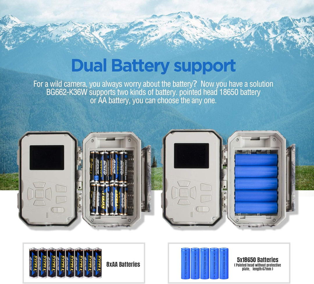 BolyGuard Camp Hight nach Camerage Camp 48MP 1080p HD HD Jagdkamera IP66 Kamera Nachtsicht Tiere 30m