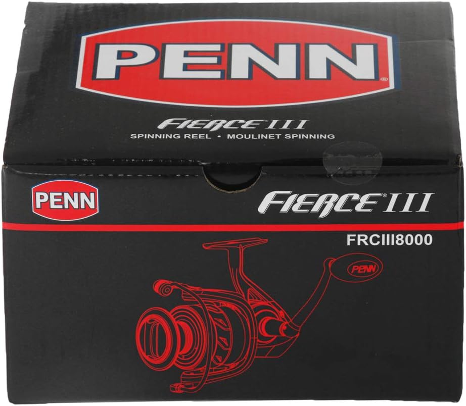 Penn FRCIII8000 Fierce III 8000 Spinnrolle Rechts/Links, Frontbremse, 5 BRG