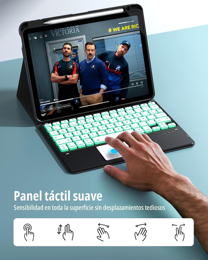CACOE Tastatur Hülle Kompatibel mit iPad Air 7 Generation 2025 M3 11 Zoll/Air 6/5/4 Generation 2024/