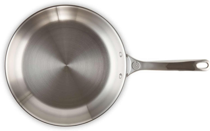 Le Creuset Unbeschichtete flache Pfanne aus 3-ply PLUS Edelstahl 28 cm, 96602528000100 28 cm Unbesch