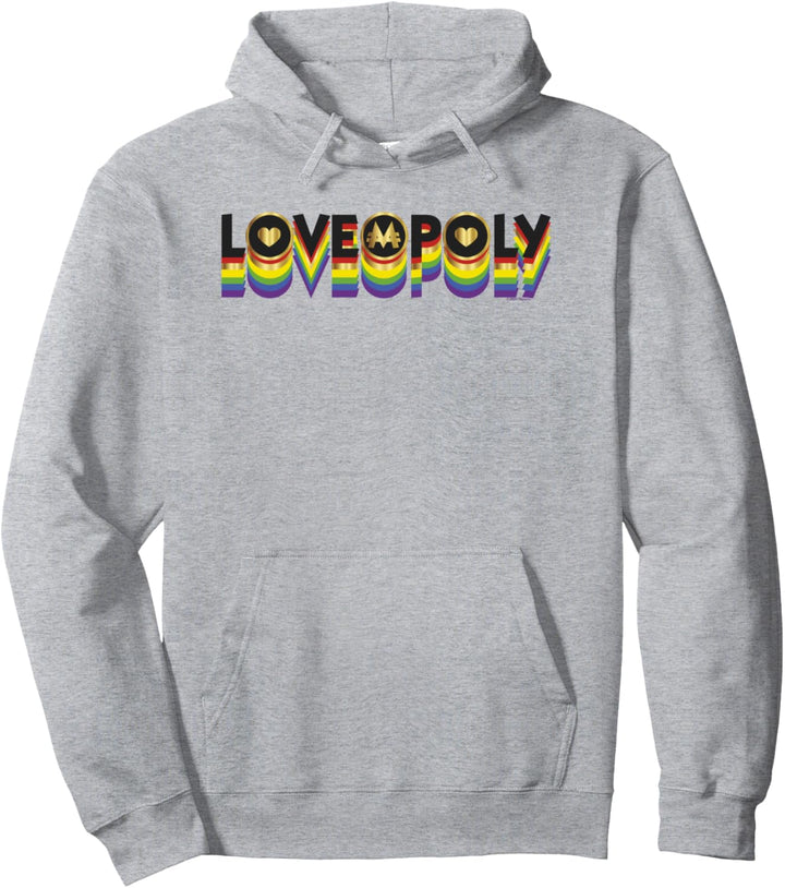 Monopoly Loveopoly Rainbow Word Stack Pullover Hoodie