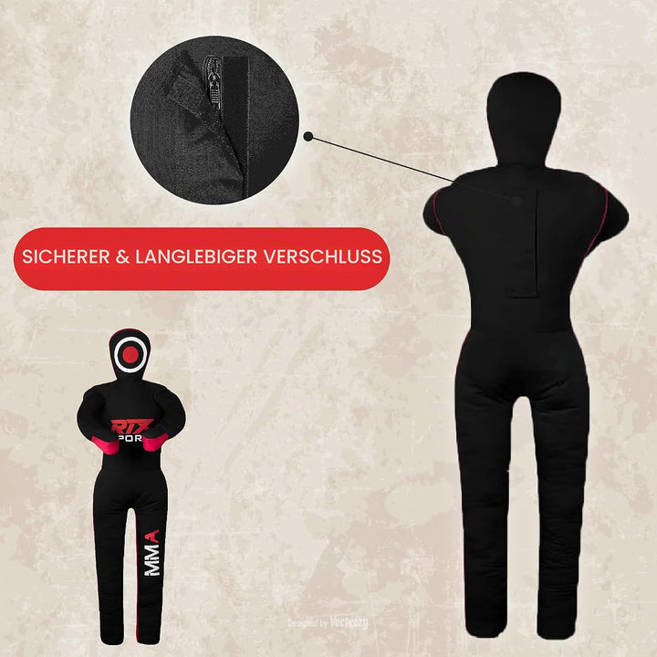 MMA Judo Grappling Dummy – Boxsack für Brazilian BJJ Jiu Jitsu Standposition Wrestling BJJ Dummy für