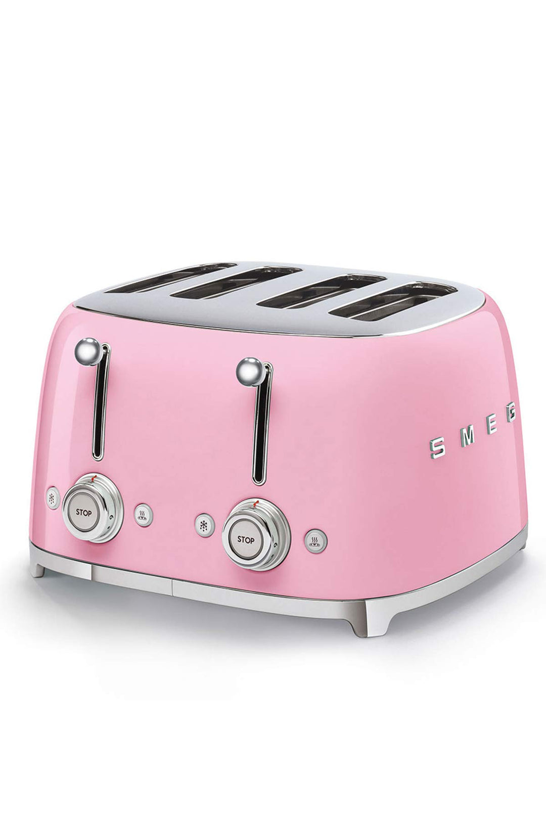 SMEG, 4-Schlitz-Toaster TSF03PKEU, 4 extra breite Toastschlitze, 2 x 6 Röstgradstufen, 2 x 3 Automat