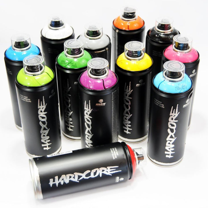 MTN Hardcore Sprühfarbe, 400 ml, beliebte Farben, 12