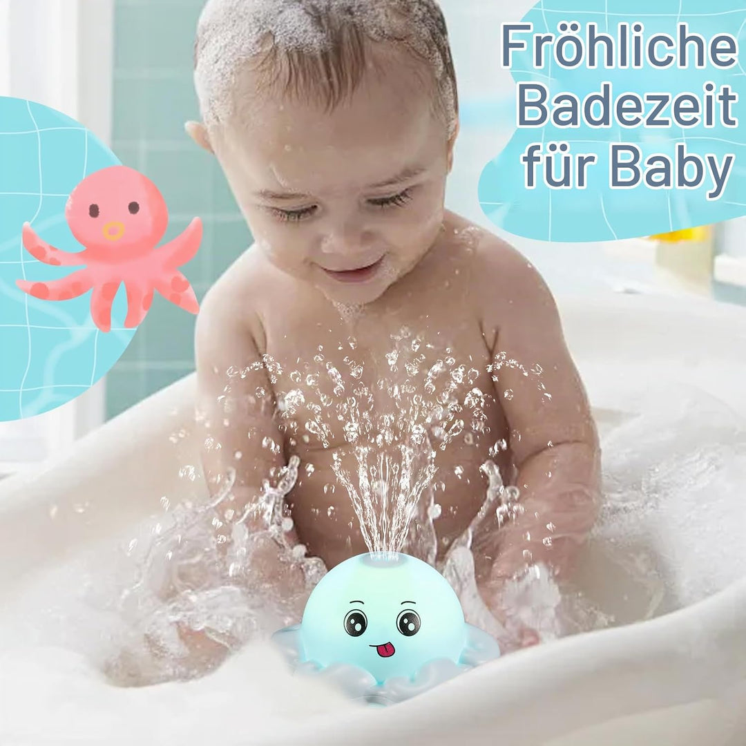 Gigilli Octopus Bath Badewannenspielzeug Baby Badespielzeug,Wiederaufladbares Oktopus Badewanne Spie