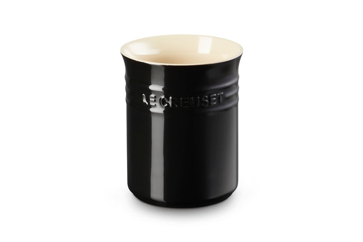 Le Creuset Topf für Kochkellen aus Steinzeug, 1,1 Liter, Schwarz glänzend, 71501111400001, Schwarz G