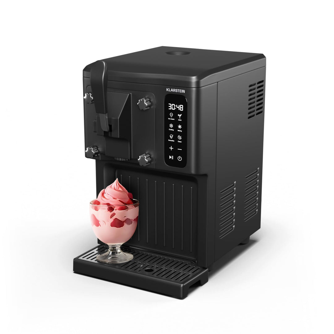 Klarstein Eismaschine Softeismaschine 1,5 L Mit Selbstreinigung, 5 L Kapazität, Keep-Cool-Funktion,