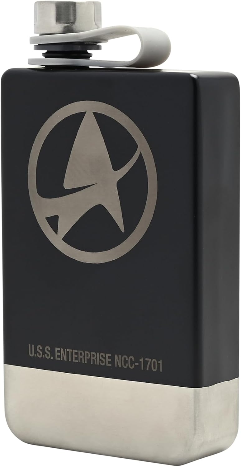 Star Trek U.S.S. Enterprise NCC-1701 Flachmann, 235 ml, Edelstahl, offizielles Star Trek Merchandise