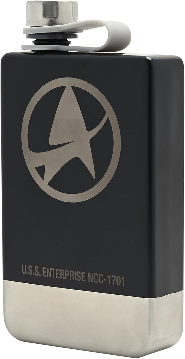 Star Trek U.S.S. Enterprise NCC-1701 Flachmann, 235 ml, Edelstahl, offizielles Star Trek Merchandise