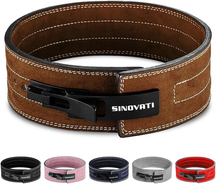 SINOVATI Premium Gewichthebergürtel KDK Gürtel aus Rindsleder mit Schnalle, Weightlifting Lever Belt