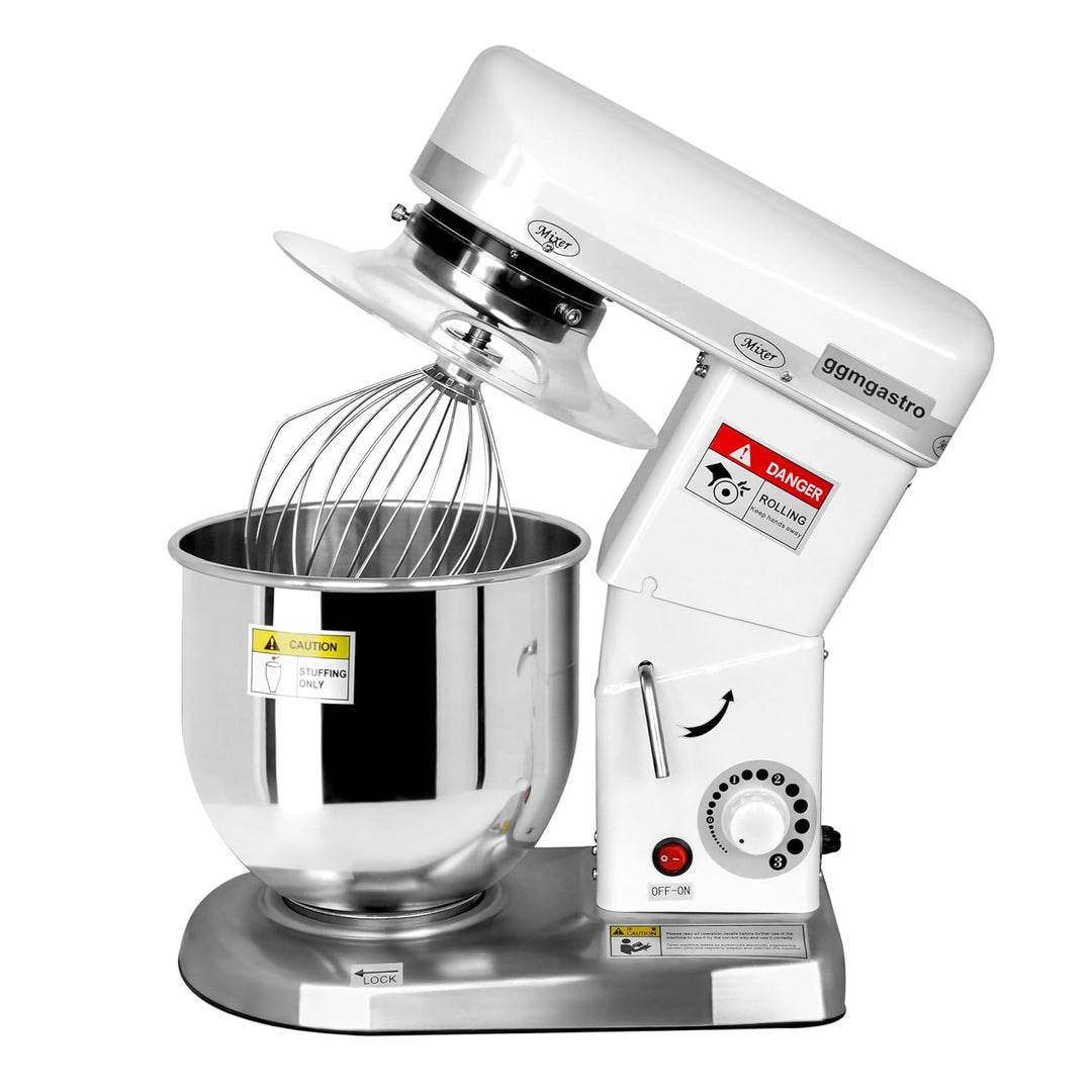 GGM Gastro Planetenrührwerk - Rührmaschine - 7 Liter - 500 W - 240 V - Geeignet für Teig, Creme, Eie
