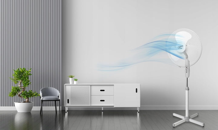 LTC Standventilator 50W mit Fernbedienung – Leistungsstarker Bodenventilator, Oszillierend, 3 Geschw