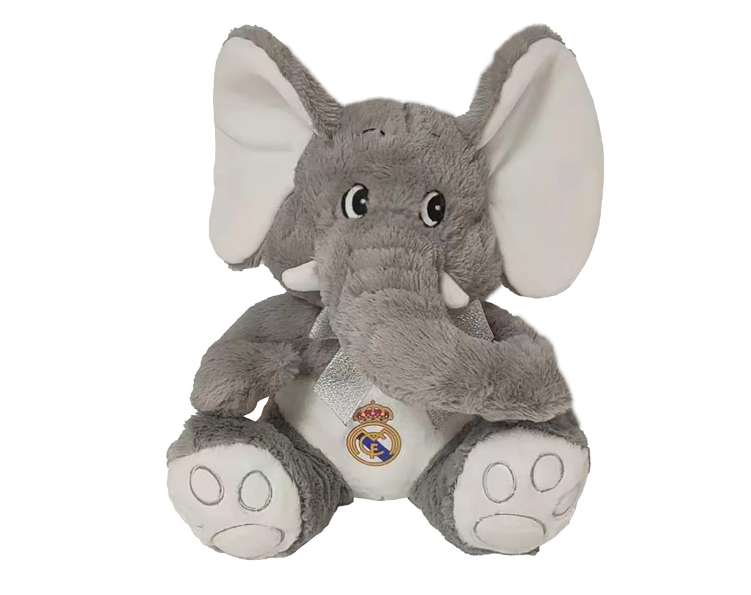 CyP Brands Real Madrid Plüschfigur, Elefant, 25 cm, Grau, offizielles Produkt