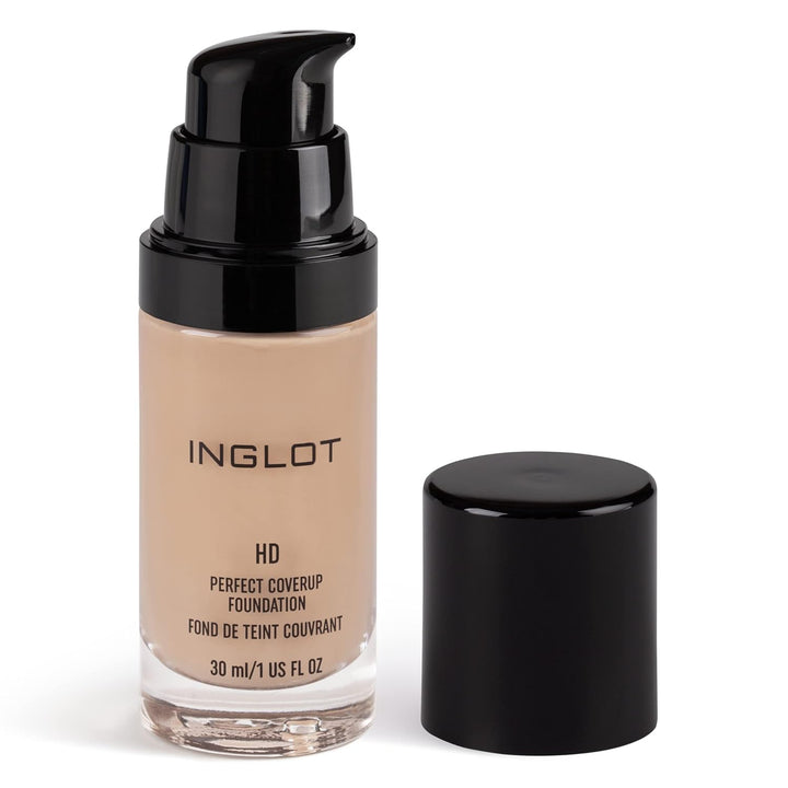 Inglot HD Perfect Coverup Foundation, Für einen langanhaltenden Effekt mit HD Pigmenten, Hypoallerge
