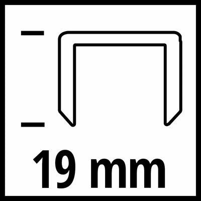 Original Einhell Klammern 19 mm (Nagler/Tacker-Zubehör, 3.000 Stk, 5,7 x 19 mm, passend für Einhell