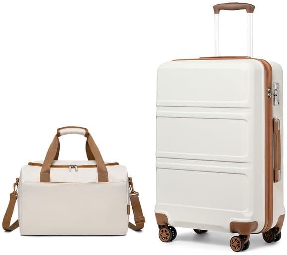 KONO 55cm Handgepäck-Koffer Trolley Set 2 Teilig Gepäcksets, Kleiner Koffer mit Rollen Handgepäck Se
