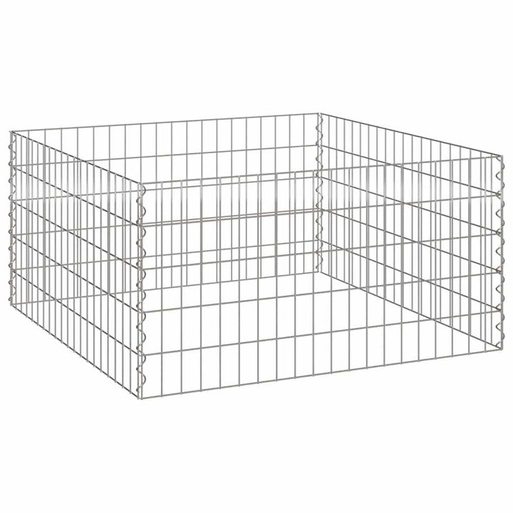 vidaXL Quadratischer Komposter 100 x 100 x 50 cm Eisen, Gartenkomposter, effizient, platzsparend, ur