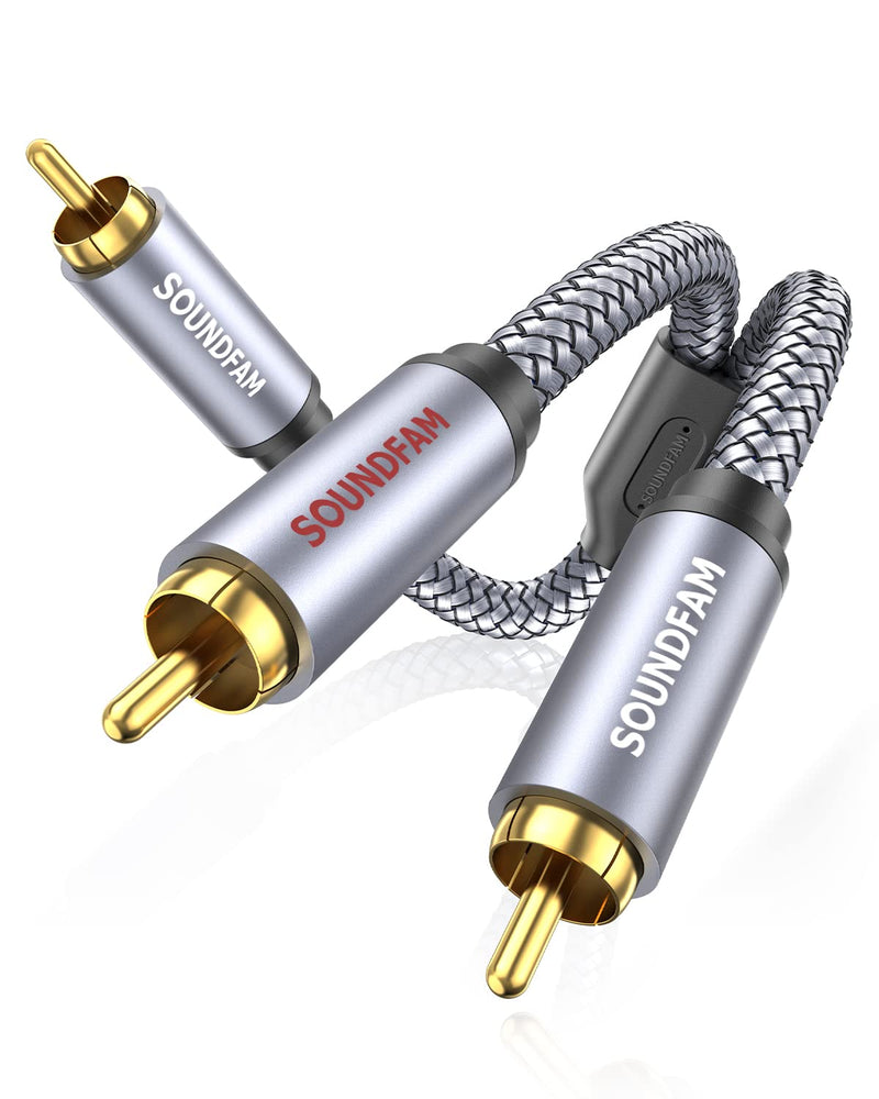 SOUNDFAM Cinch Y Kabel - 5M - Cinch Splitter Kabel 1-Cinch auf 2-Cinch RCA Stereo Audio Kabel für Su