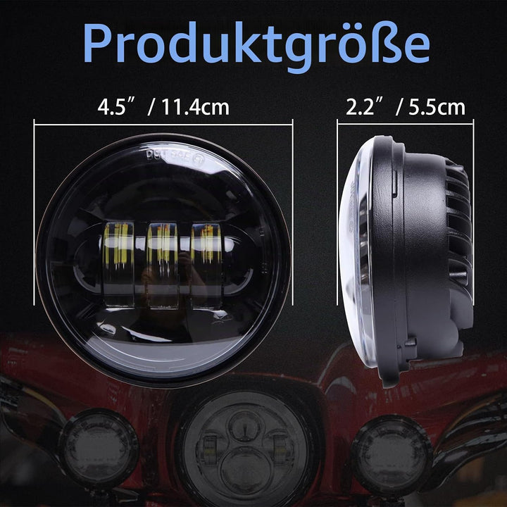 JMTBNO 2 STÜCKE 4,5 Zoll Nebelscheinwerfer 30W LED Motorrad Zusatzscheinwerfer Scheinwerfer Kompatib