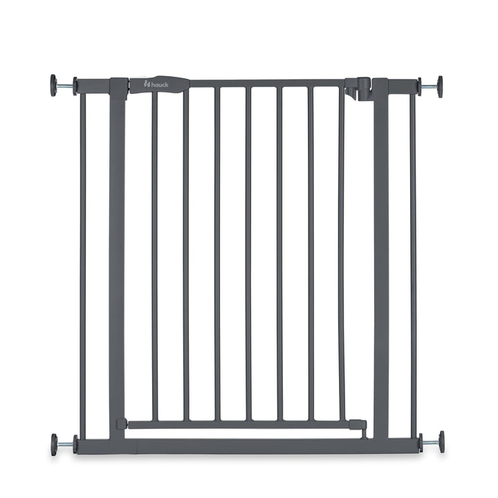 hauck Open N Stop 2, Dunkelgrau – Schutzgitter Treppe und Tür 75–80 cm – Kindersicheres Absperrgitte