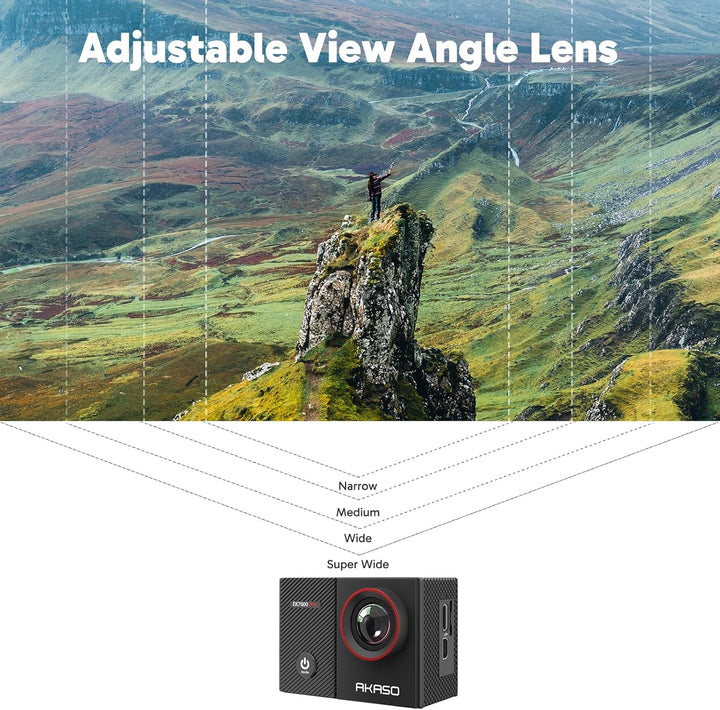 AKASO Action Cam 4K30FPS mit 128GB microSDXC Speicherkarte 20MP WiFi 40M Unterwasserkamera Wasserdic