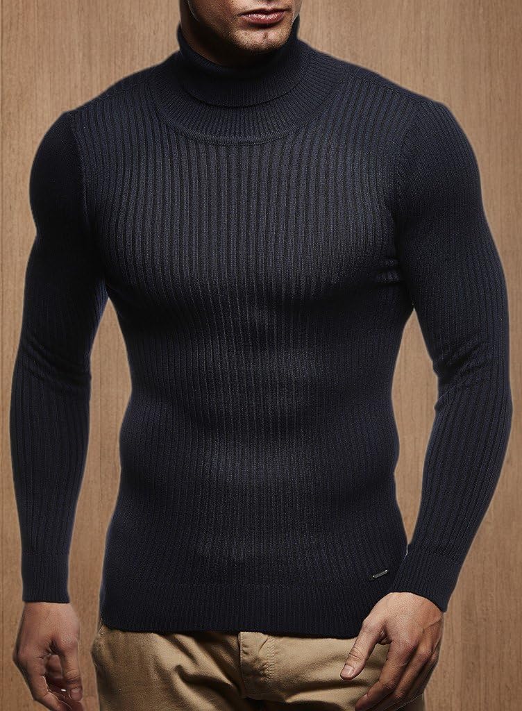Leif Nelson Rollkragenpullover Herren Strickpullover - Cooler Männer Pullover Rollkragen - Dünner Mä