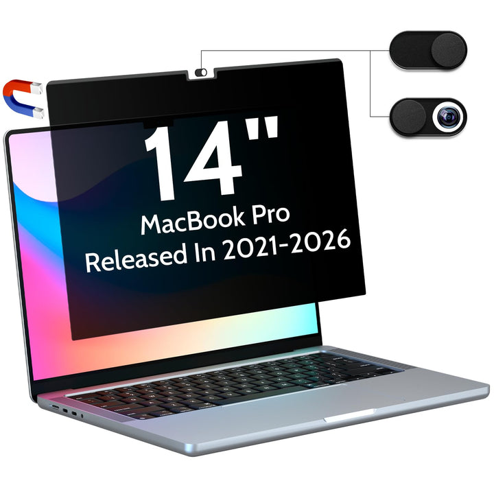 Sichtschutz kompatibel mit MacBook Pro 35.6 cm (14 Zoll), magnetisch, abnehmbar, 35.6 cm (14 Zoll) B