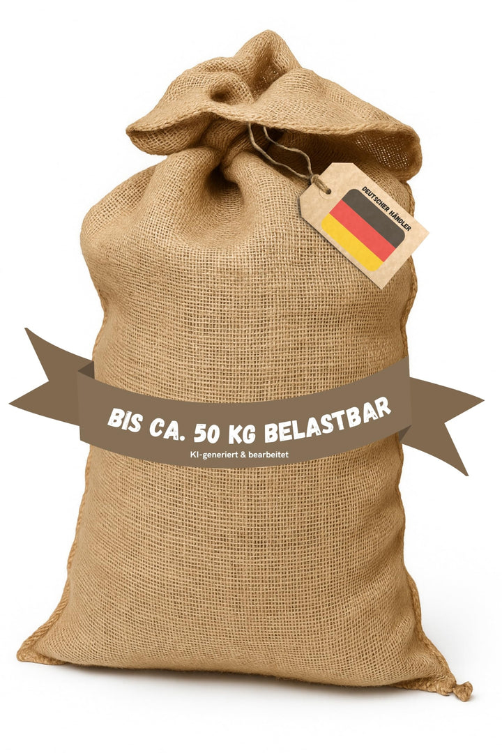 Samenshop24® 10 Stück, Premium Jutesäcke aus 100% Naturfaser, Neu, Grösse 110cm x 60cm, strapazierfä