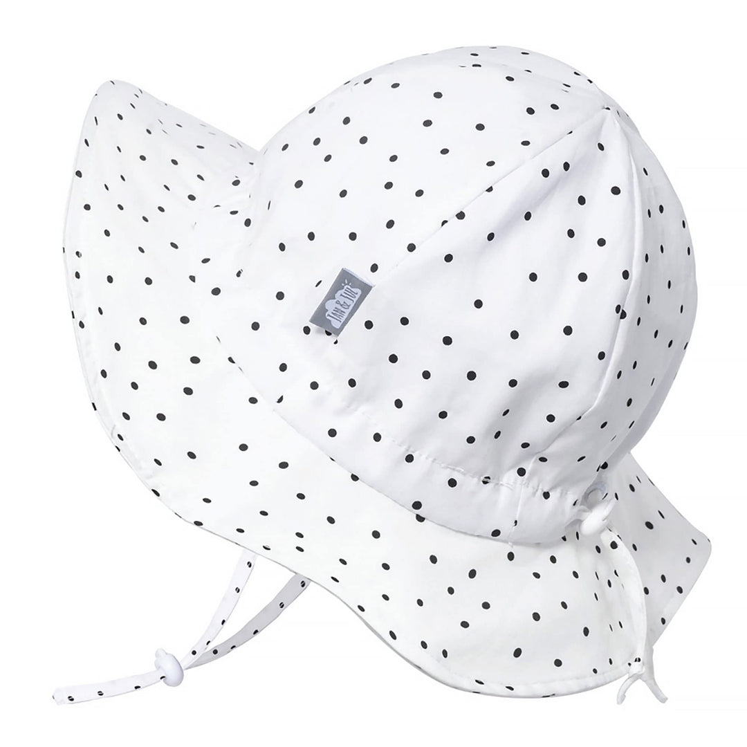 Jan &amp; Jul Grow-with-Me Baumwoll-Flapper Sonnenhut für Babys und Kinder 0-6 Monate Punkte, 0-6 Monate