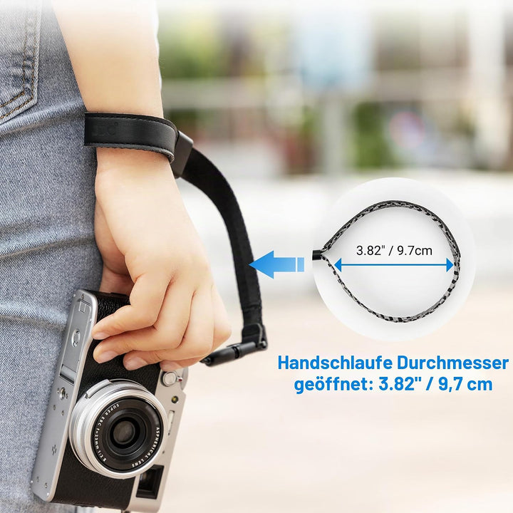 JJC Universelle Kamera-Handschlaufe Schwarz, Schwarz