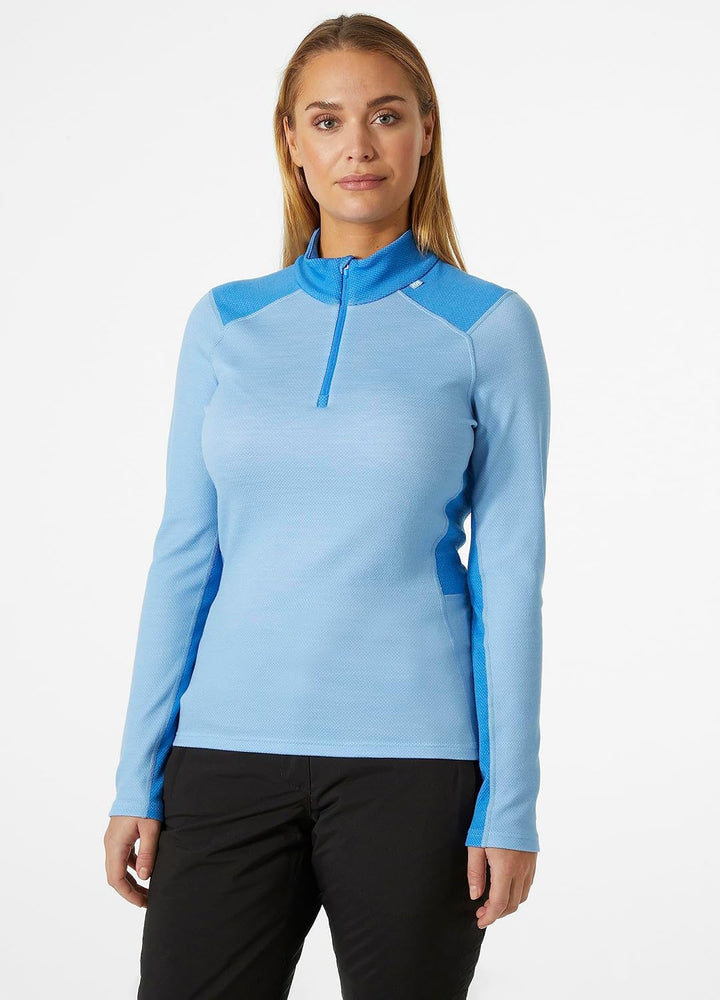 Damen Helly Hansen W Lifa Merino Midw 1/2 Zip, Helles Blau, S