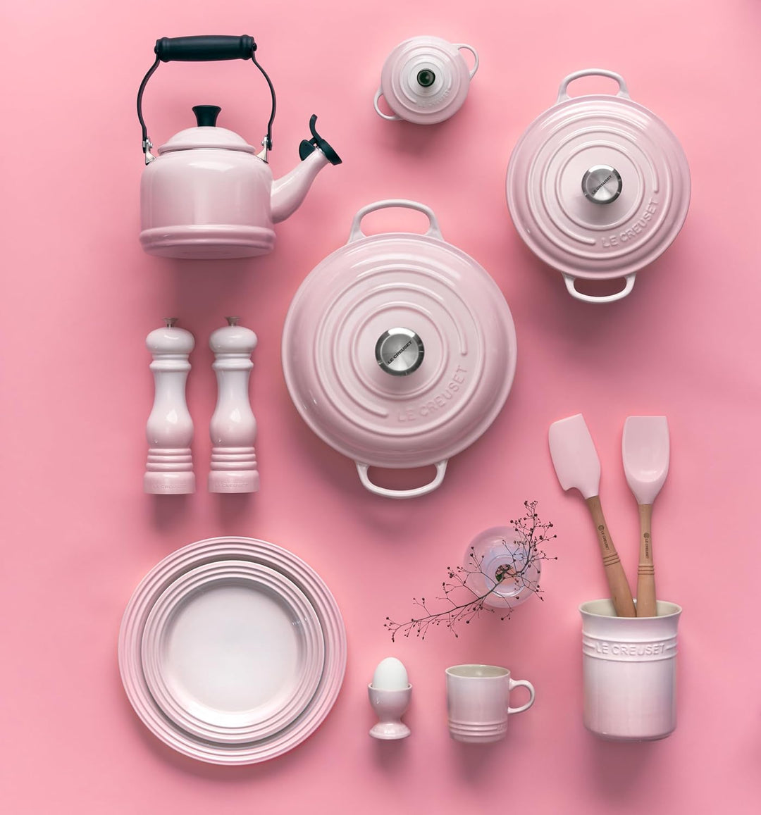 Le Creuset Topf für Kochkellen aus Steinzeug, 1,1 Liter, Shell Pink, 71501117770001, Shell Pink