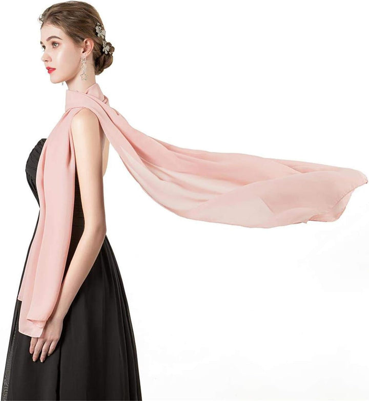 olyrjie Weicher Chiffon-Schal für Kleider, Damen-Accessoires Blush Einheitsgrösse, Blush Einheitsgrö
