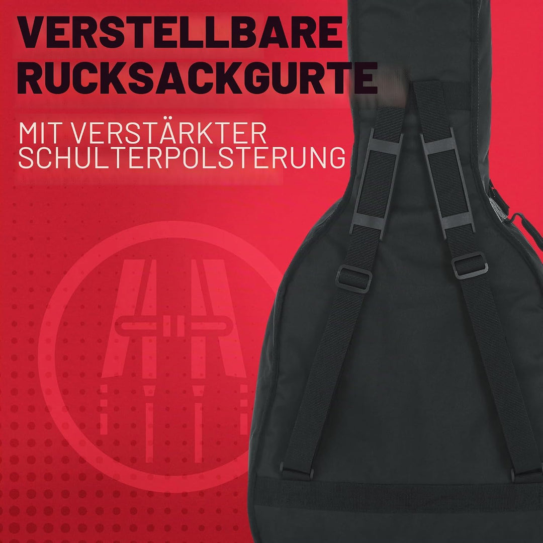 Gator Cases Gig Bag für Akustik-Bass-Gitarren (GBE-AC-BASS), Schwarz Akustischer Bass, Akustischer B
