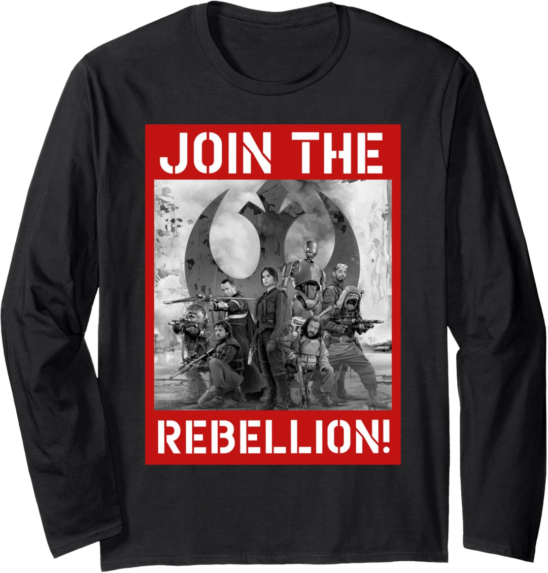 Star Wars Rogue One Join the Rebellion Poster Langarmshirt