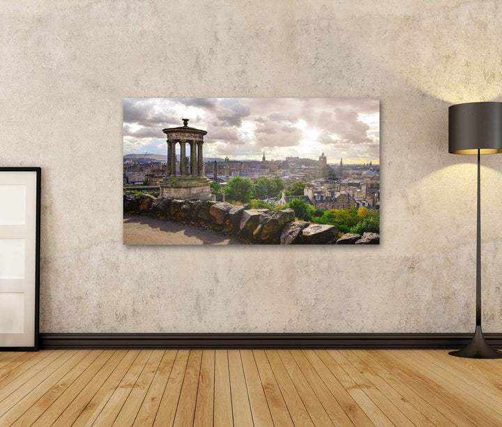 islandburner Bild auf Leinwand Panoramaansicht Edinburgh Skyline Schottland Vereinigtes Königreich B