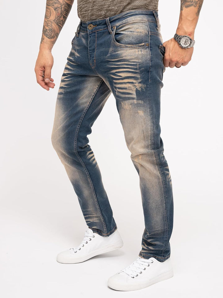 Rock Creek Herren Jeans Hose Denim Stretch Regular Fit Jeanshose Stonewashed W29-W44 29W / 30L Rc-31