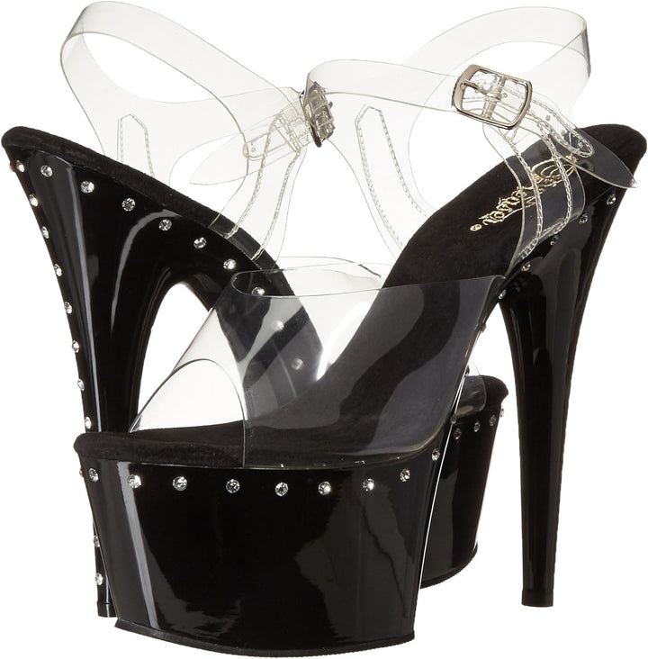 Pleaser ADORE-708LS CLR/Blk UK 4 (EU 37)