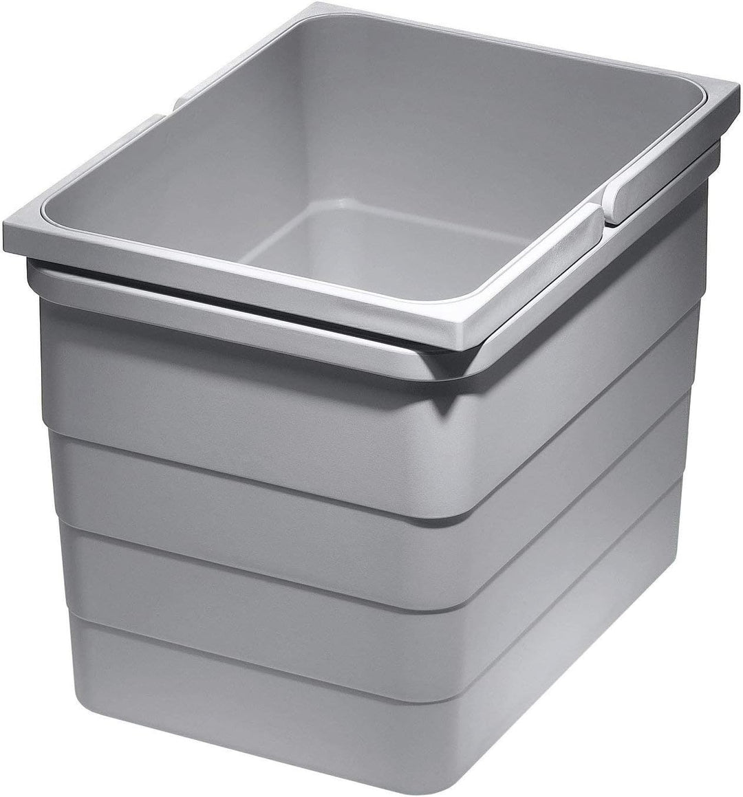 eins2vier Abfallsammler Höhe: 220 mm Volumen 12 Liter 230 x 306 mm alugrau 5170.10 Mülleimer Abfalle