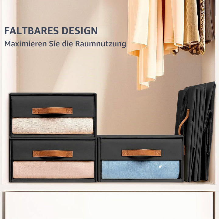 DIMJ Schubladen Ordnungssystem Schubladenboxen - Aufbewahrungsbox Faltboxen mit Fenster Organizer Sc