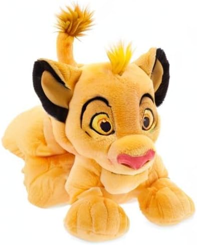 Disney Store Stofftier Simba, König der Löwen, 41 cm / 16", aus weichem Plüschmaterial mit Stickerei