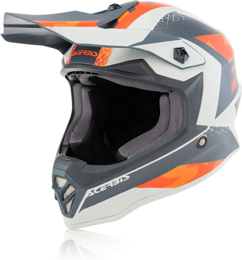 ACERBIS Helm Impact Steel Junior Orange/Grau T52 XXS grau, XXS grau