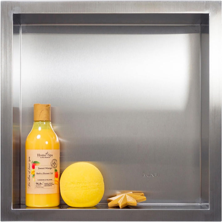 Balneo WALL-BOX ONE wandnische dusche zum Badezimmer Edelstahl Duschnische 30x30x7 cm, wasserdicht N