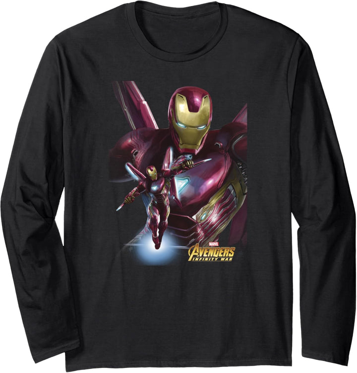 Marvel Avengers: Infinity War Iron Man Collage Poster Langarmshirt
