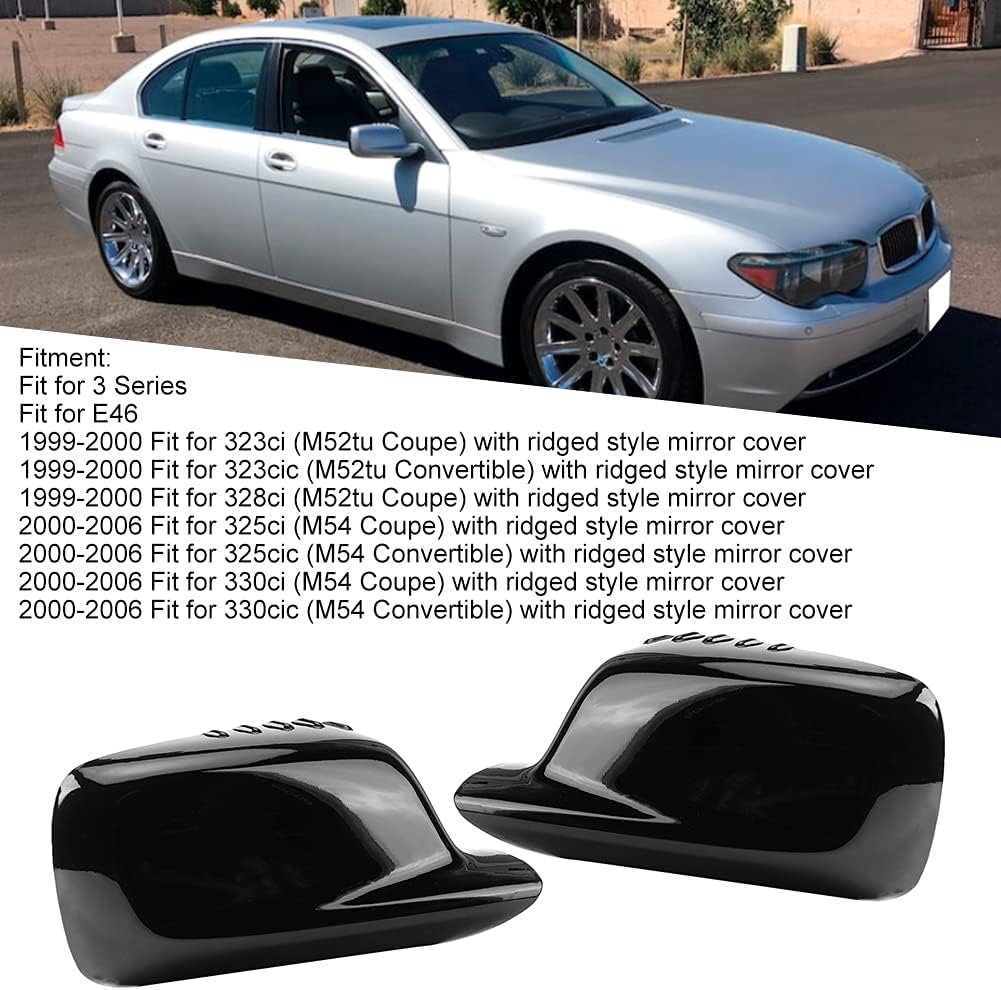 Fydun 2 Stück Rückspiegelabdeckung Paar Linke + Rechte Rückspiegel-Abdeckkappe 51167074236 Ersatz fü