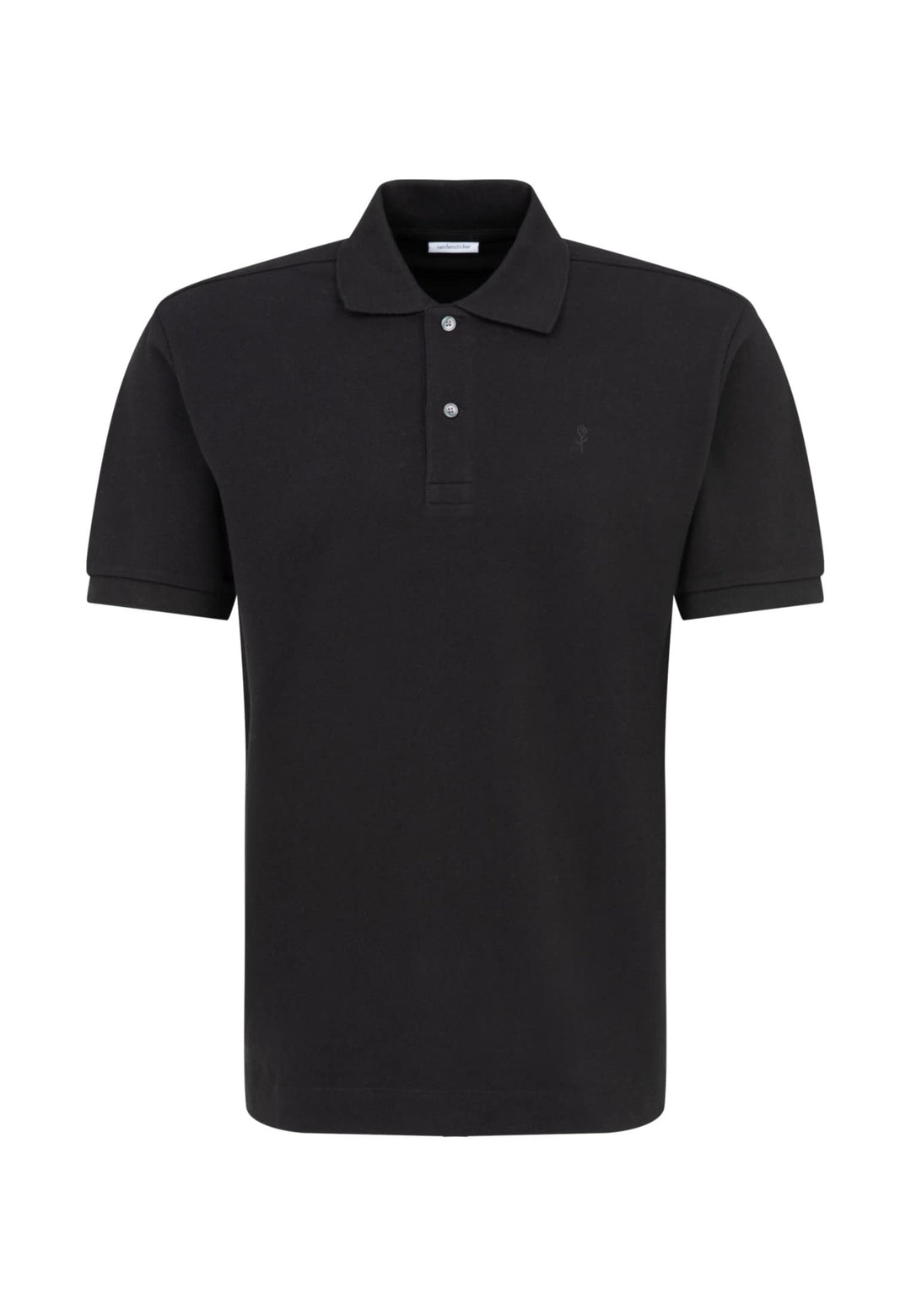 Seidensticker Herren Regular Bügelleicht Polo Kurzarm Polohemd L Schwarz, L Schwarz
