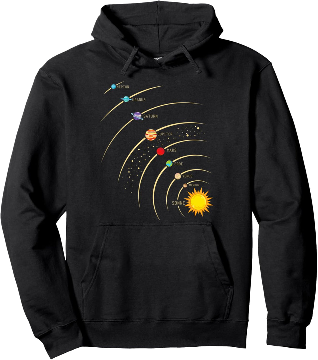 Sonnensystem Planeten Shirt Sonne Umlaufbahn Physik Geschenk Pullover Hoodie