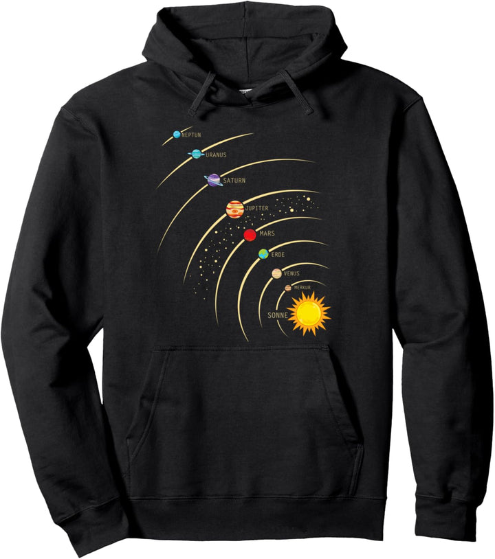 Sonnensystem Planeten Shirt Sonne Umlaufbahn Physik Geschenk Pullover Hoodie